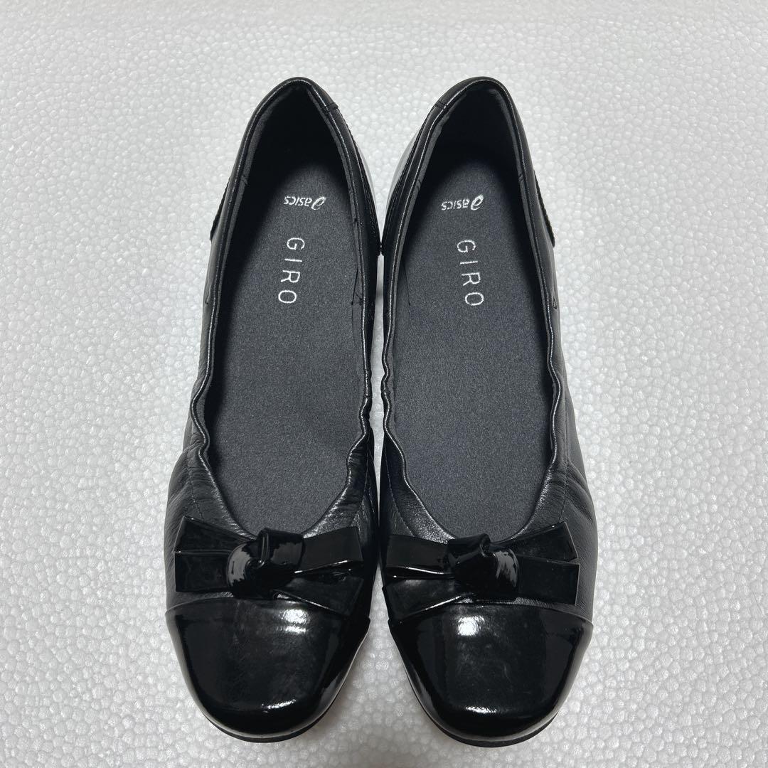 GIRO アシックス フラットシューズ レザー エナメル