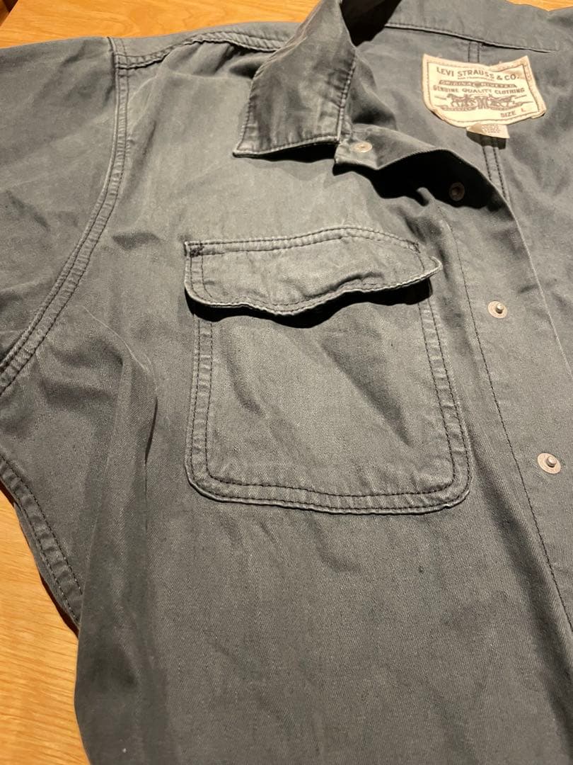 デカサイ LEVI STRAUSS グレー オーバーオール Lサイズ