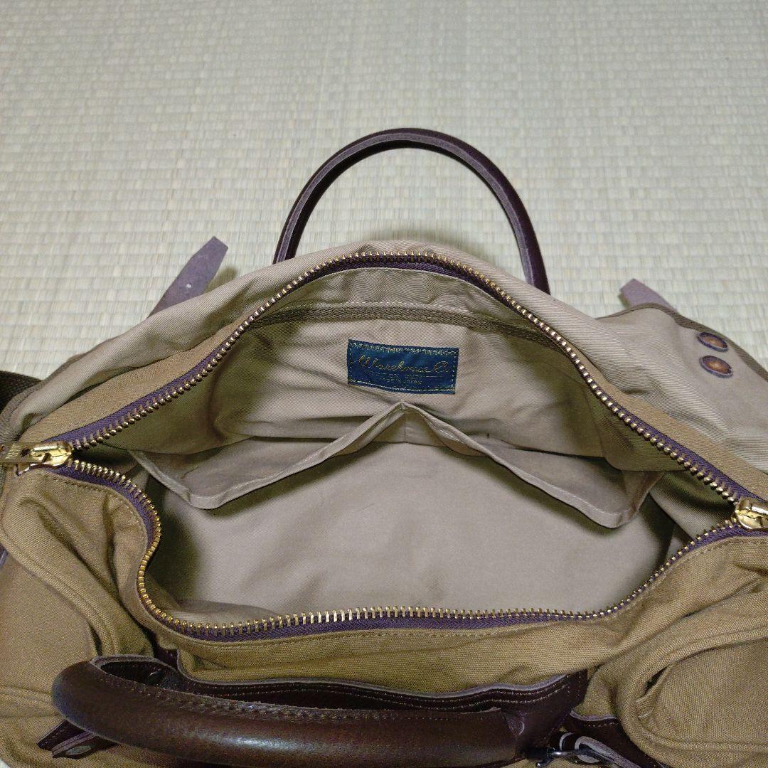 ウエアハウス WH5218 レザー＆キャンバス ボストンバッグ ブラウン