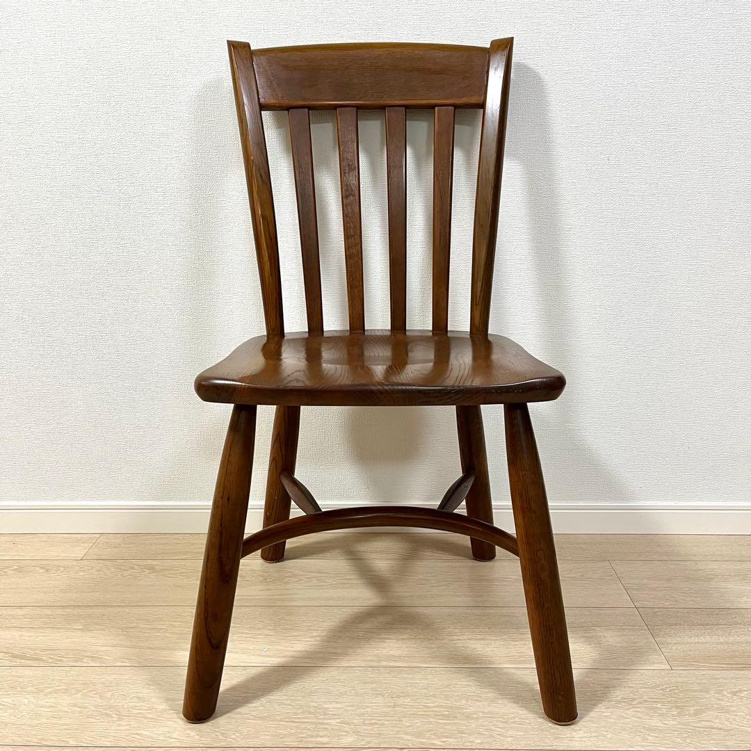 そ71【柏木工】ダイニングチェア 木製 ウインザーチェア 飛騨 ウィンザーチェア