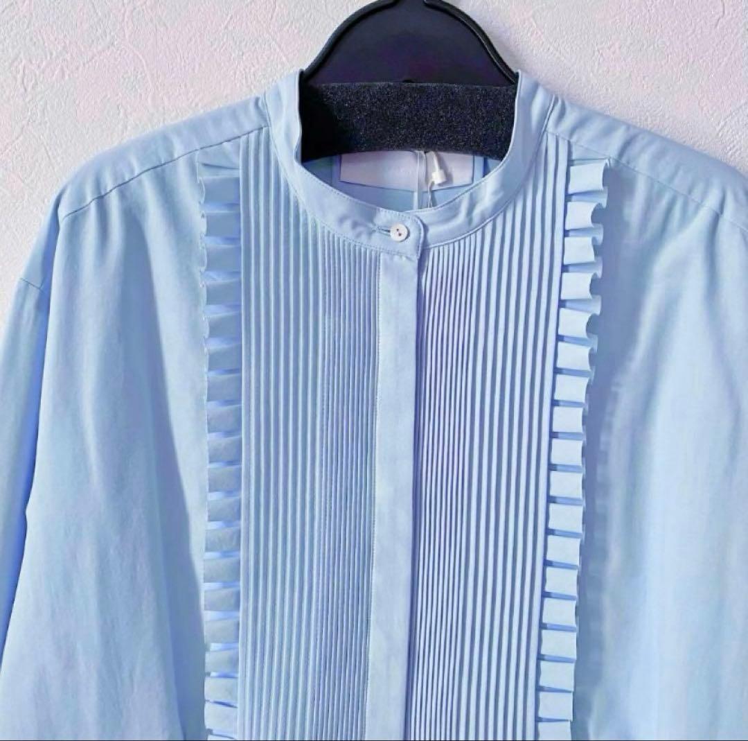 【新品・未使用】MARILYNMOON タックフリルフレアシャツ