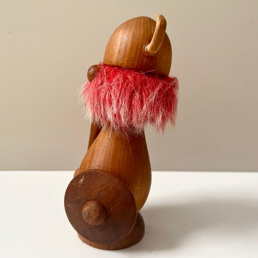 ノルウェー　ノギンス　木製　バイキング　人形置物