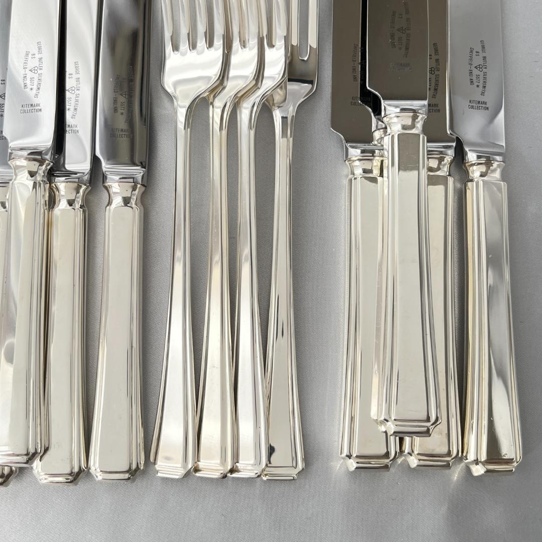 【英国】 アールデコ ディナーセット 4名用30本組 A1プレート