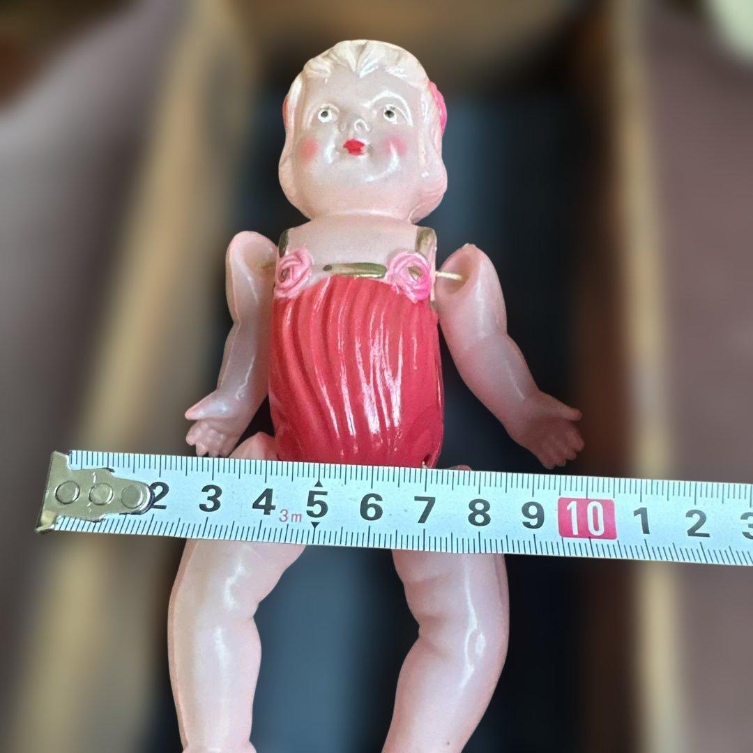 お値下げ❣️木箱入りヴィンテージ ピンク 赤ちゃん人形セルロイド