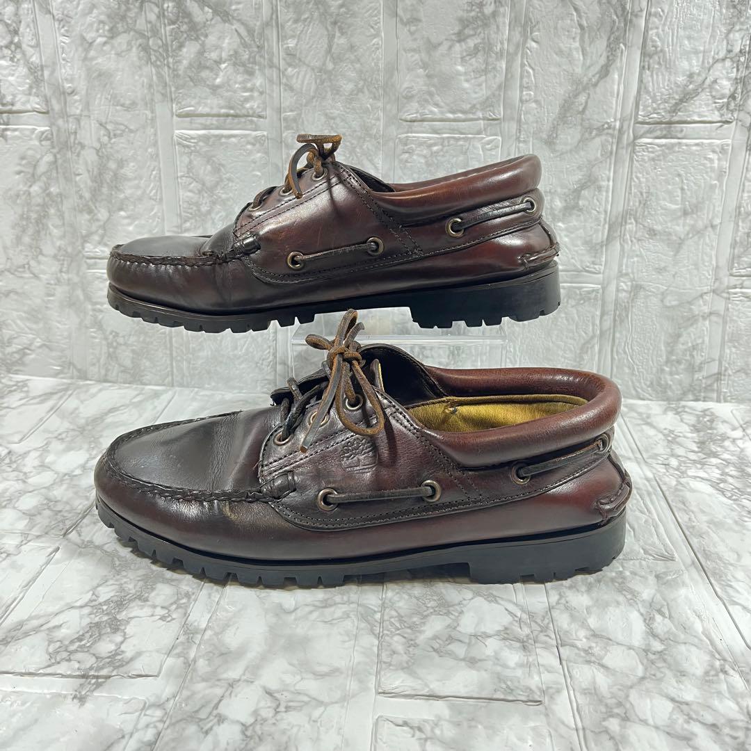 【美品】Timberland 3eye デッキシューズ　ビブラムソール　　25㎝