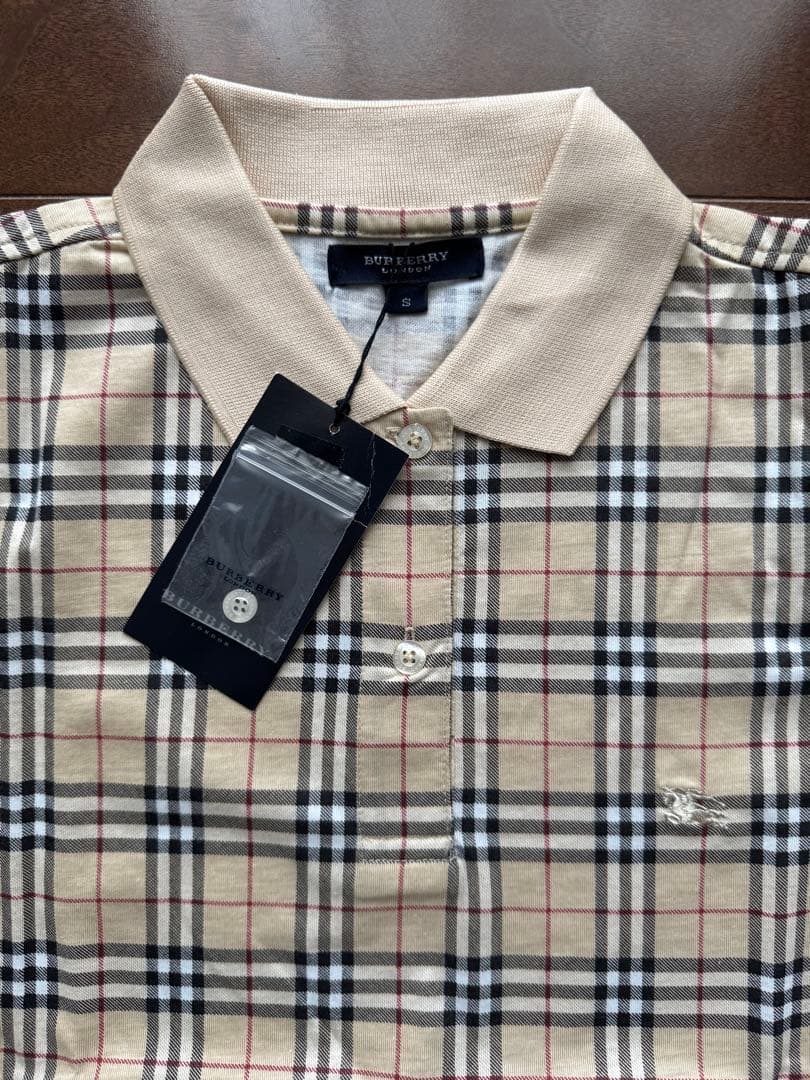 新品未使用タグ付き未開封 99-00's BURBERRYチェックポロシャツS
