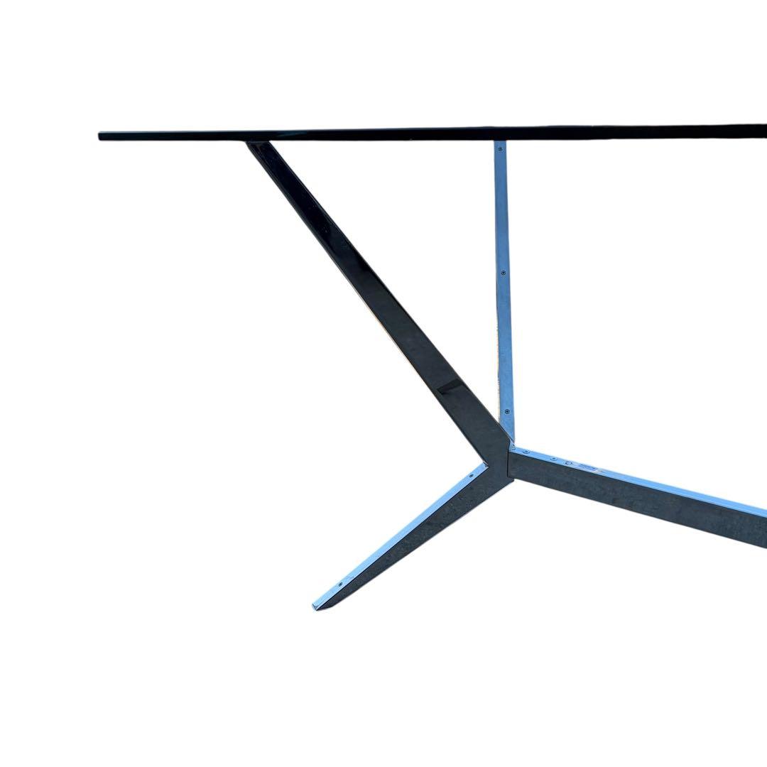 【美品】カリガリス ガラス天板ダイニングテーブル