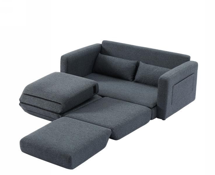 ソファ 2人掛け ソファーベッド 収納付き ファブリック 両側に肘掛け付き