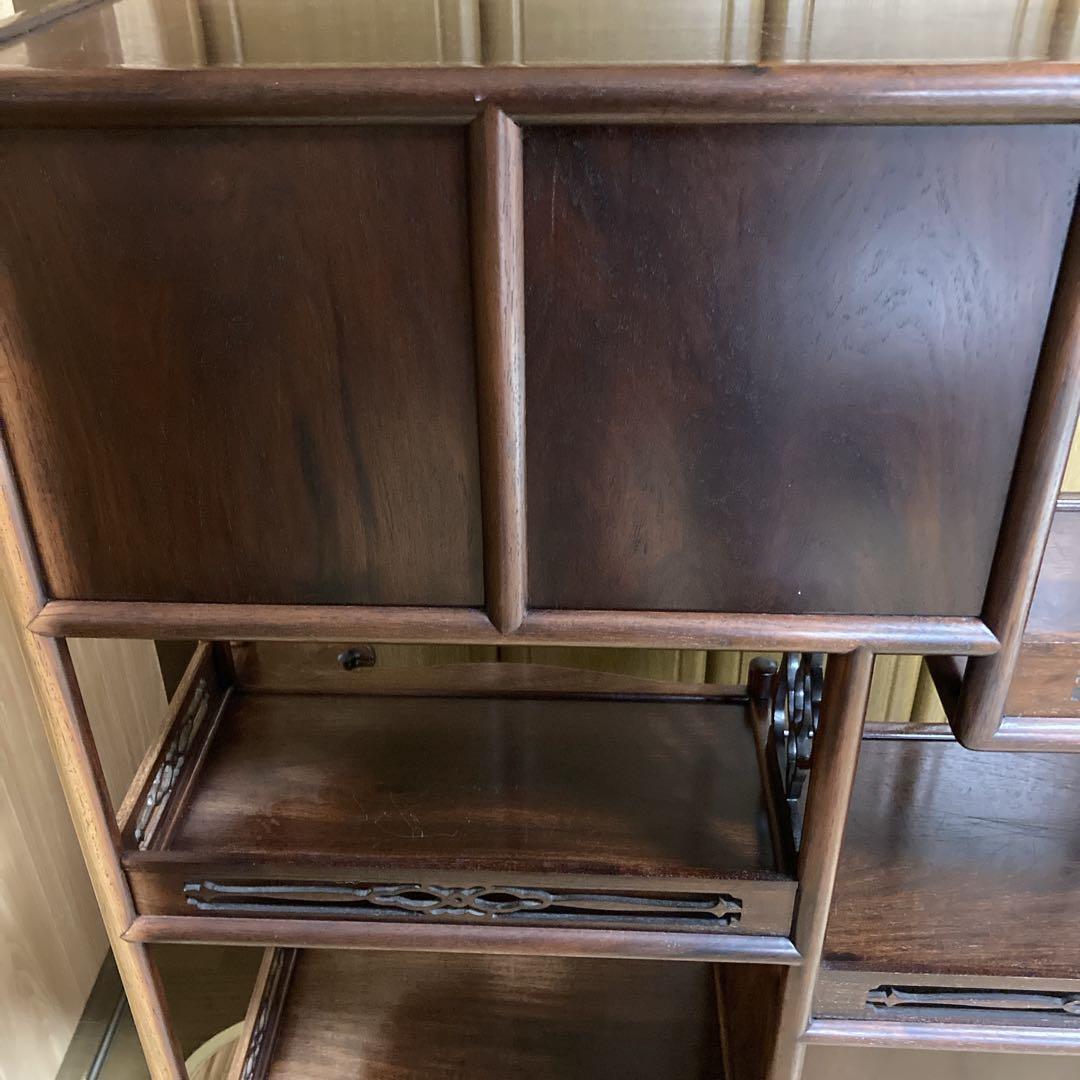 木彫棚 ※送料無料 透かし彫り 飾り棚 年代品 ヴィンテージ