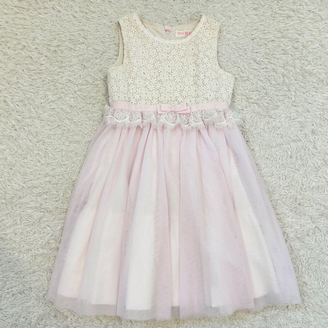 メゾピアノ　キッズフォーマル　セレモニー　ドレス　セットアップ　ピンク　120