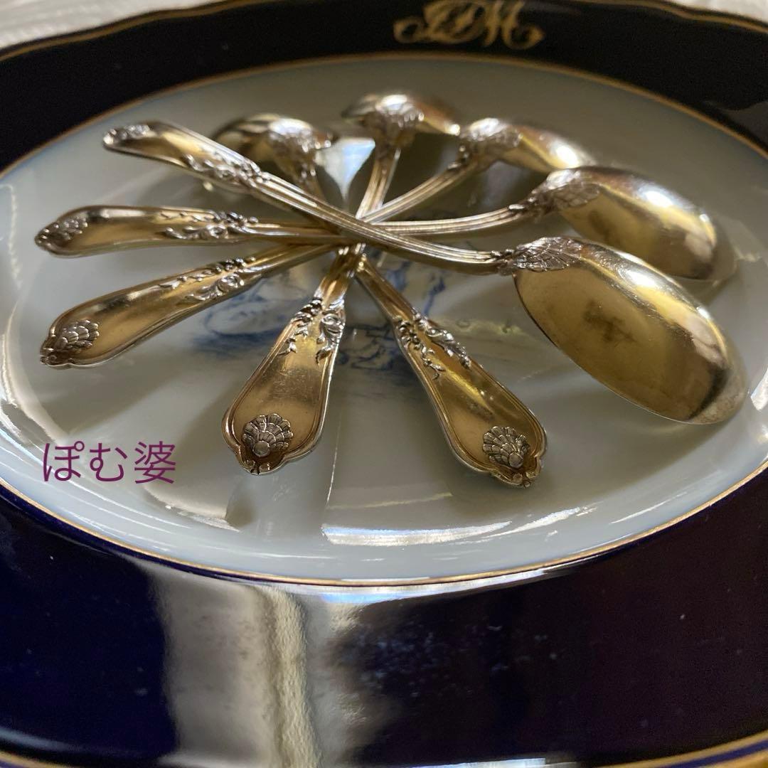 【ピュイフォルカ／ゴーハムその他】純銀製／スプーン ９本＋ フォーク ４本