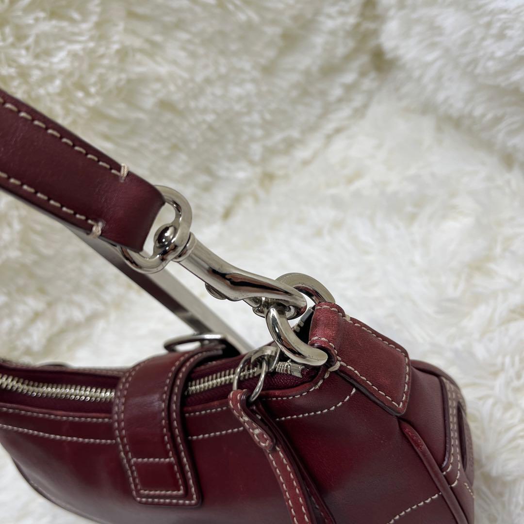 良品 COACH コーチ アクセサリーポーチ　ソーホー　ワンショルダー　レザー