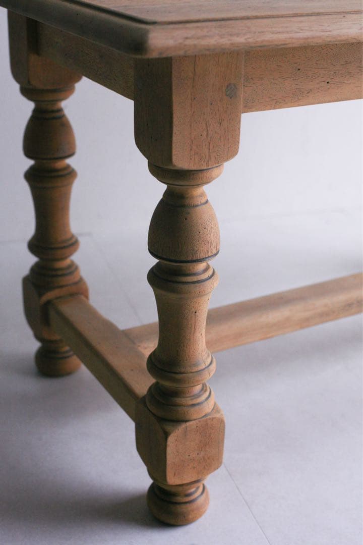 フランス　ローテーブル　サイドテーブル　無垢財　オーク材　ブロカント　古家具