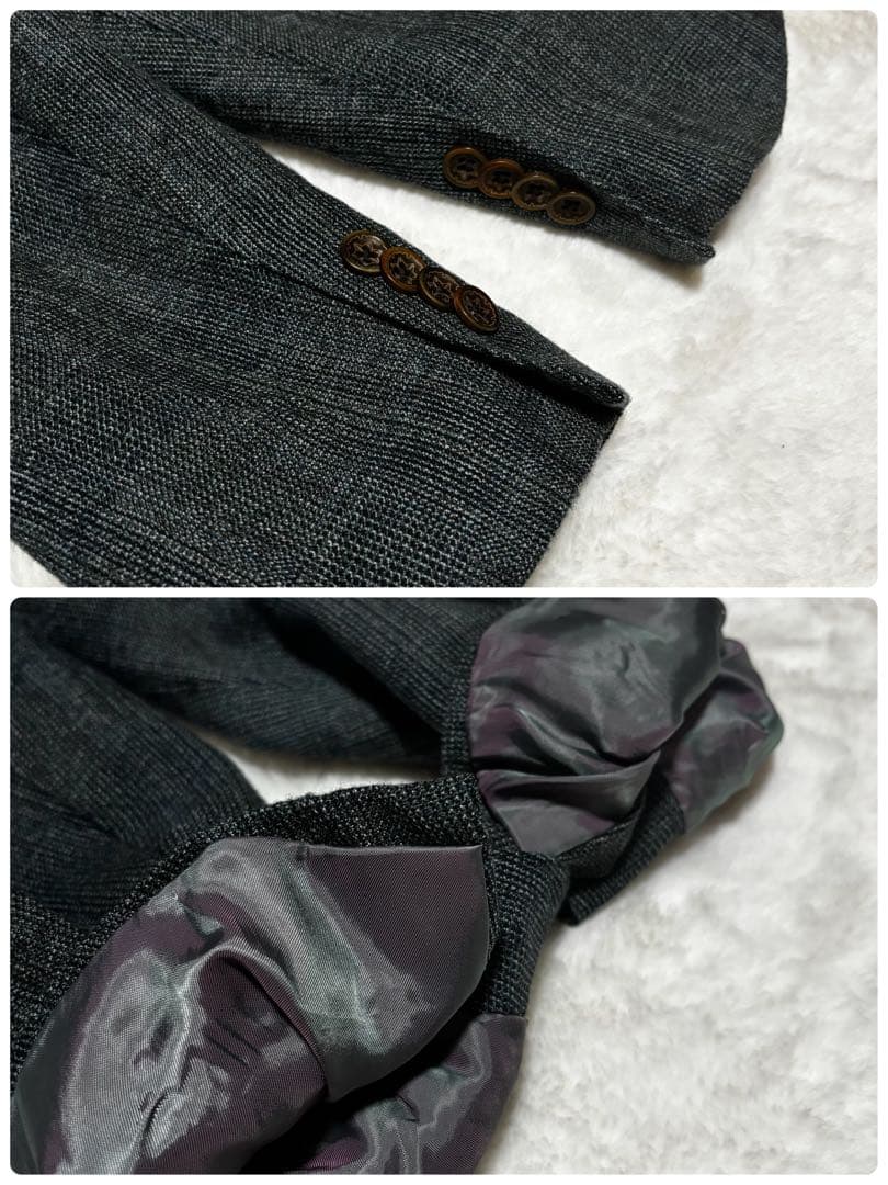 希少　最高級ドレススーツ　ARTISAN セットアップ　緑　チェック　L M