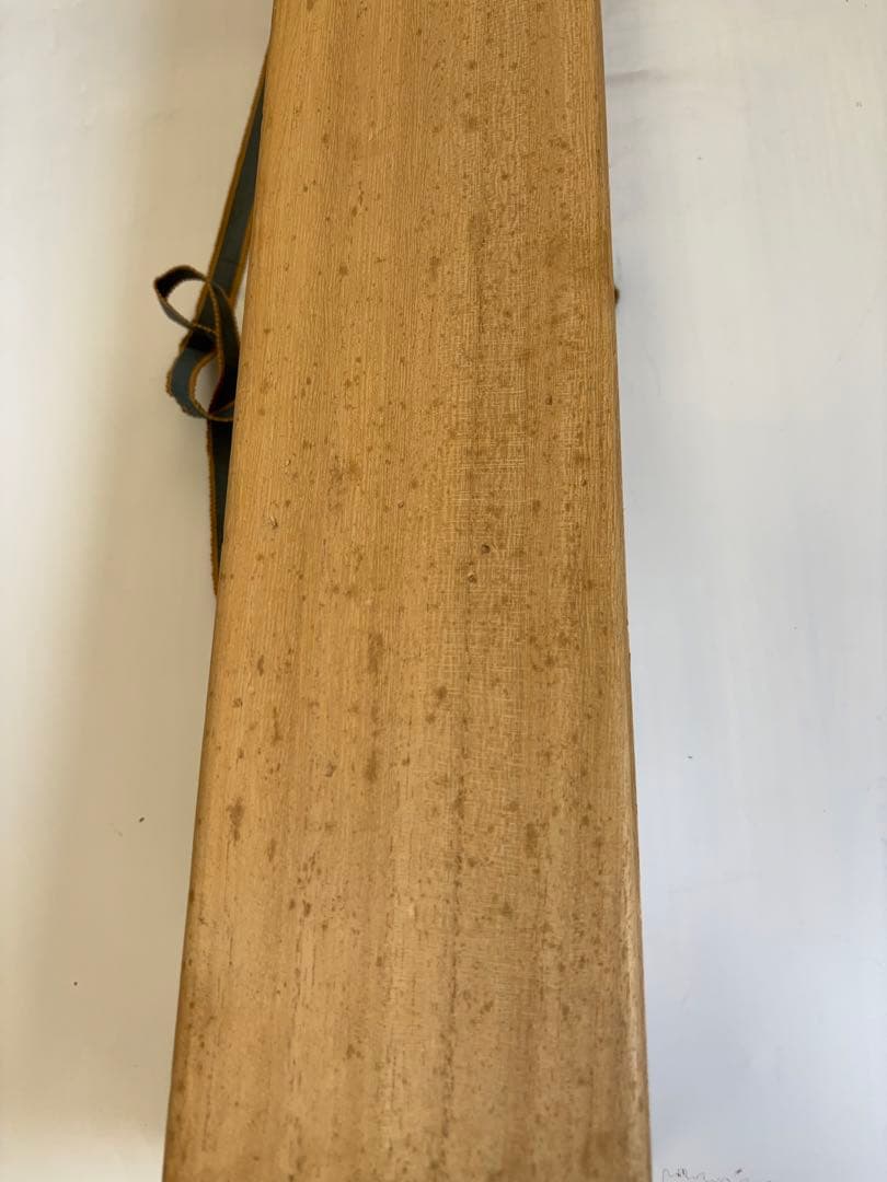 生野徳三 白竹掛筒華入 白竹歌華筒 内朱塗 華入れ 全長約136㎝ -483-