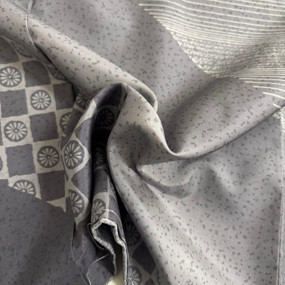 本場縞大島紬 染め大島 もり絹織物 美しい染め 証紙付き 付下げ AK-4924