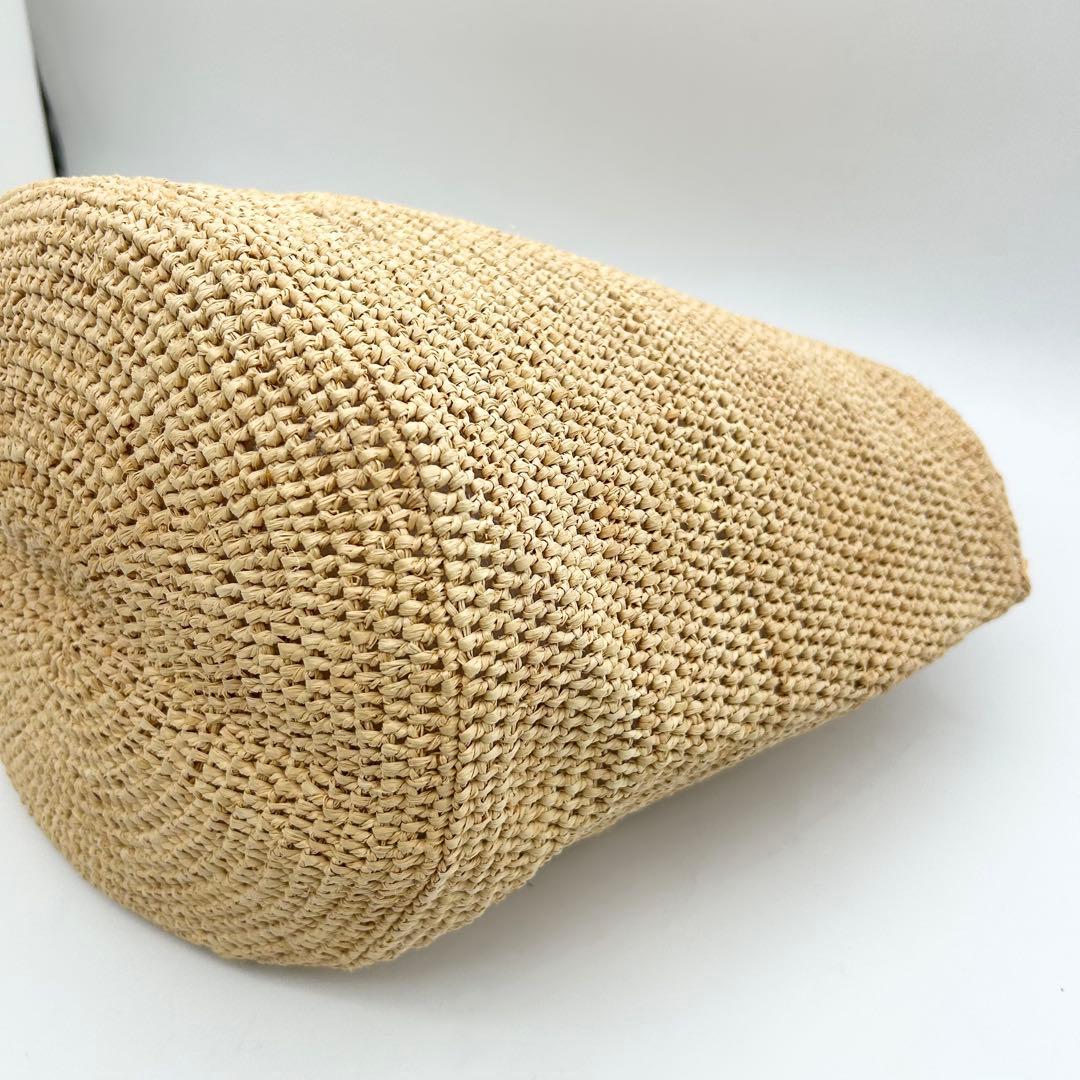 未使用級　ヘレンカミンスキー　ワンショルダーバッグ　カゴ　ラフィア　A4　肩掛け