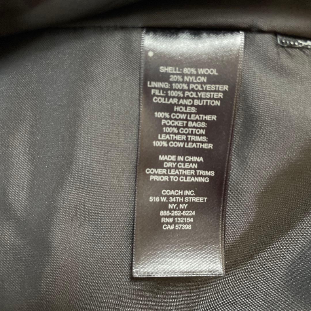 COACH コーチ ウール ピーコート ブラック