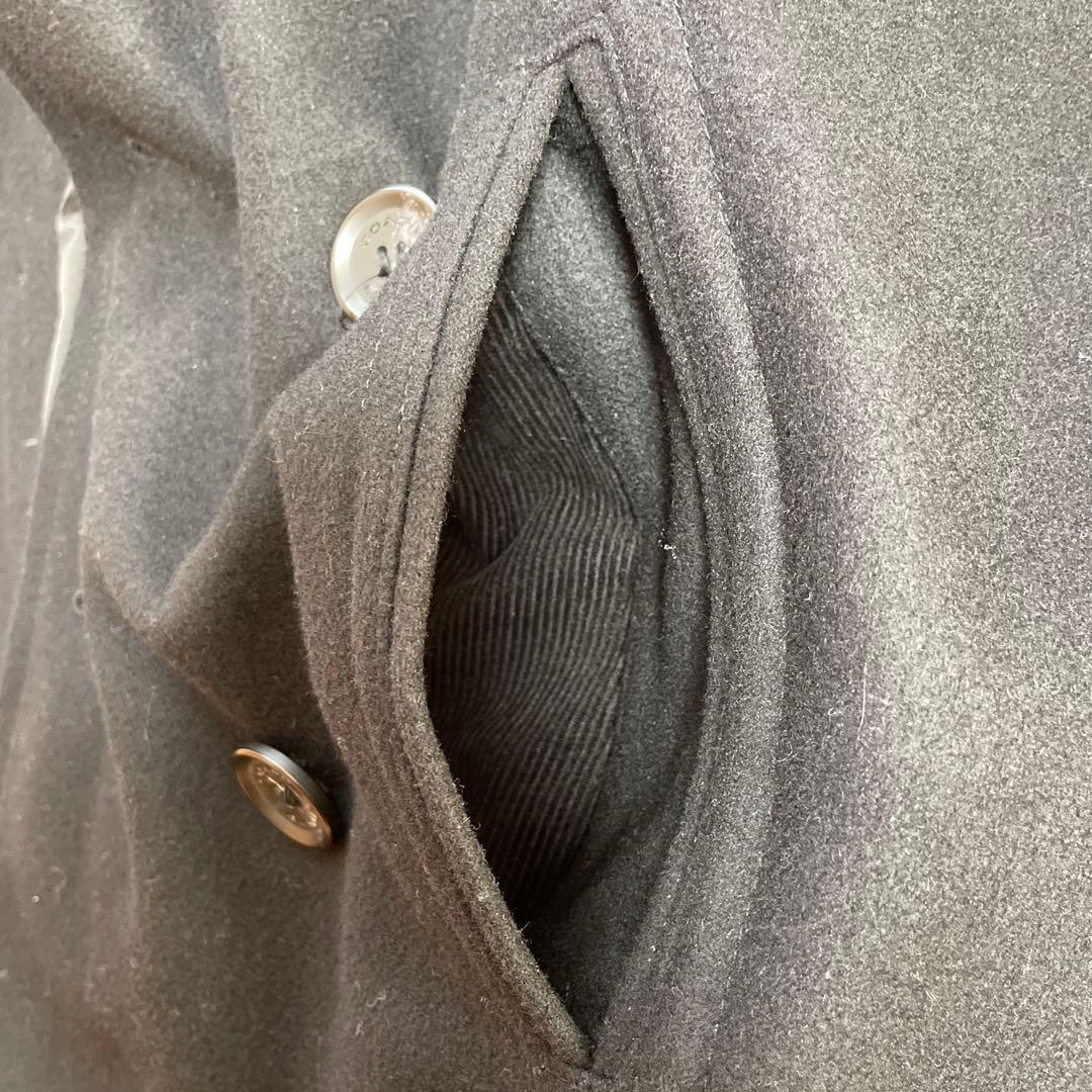 COACH コーチ ウール ピーコート ブラック