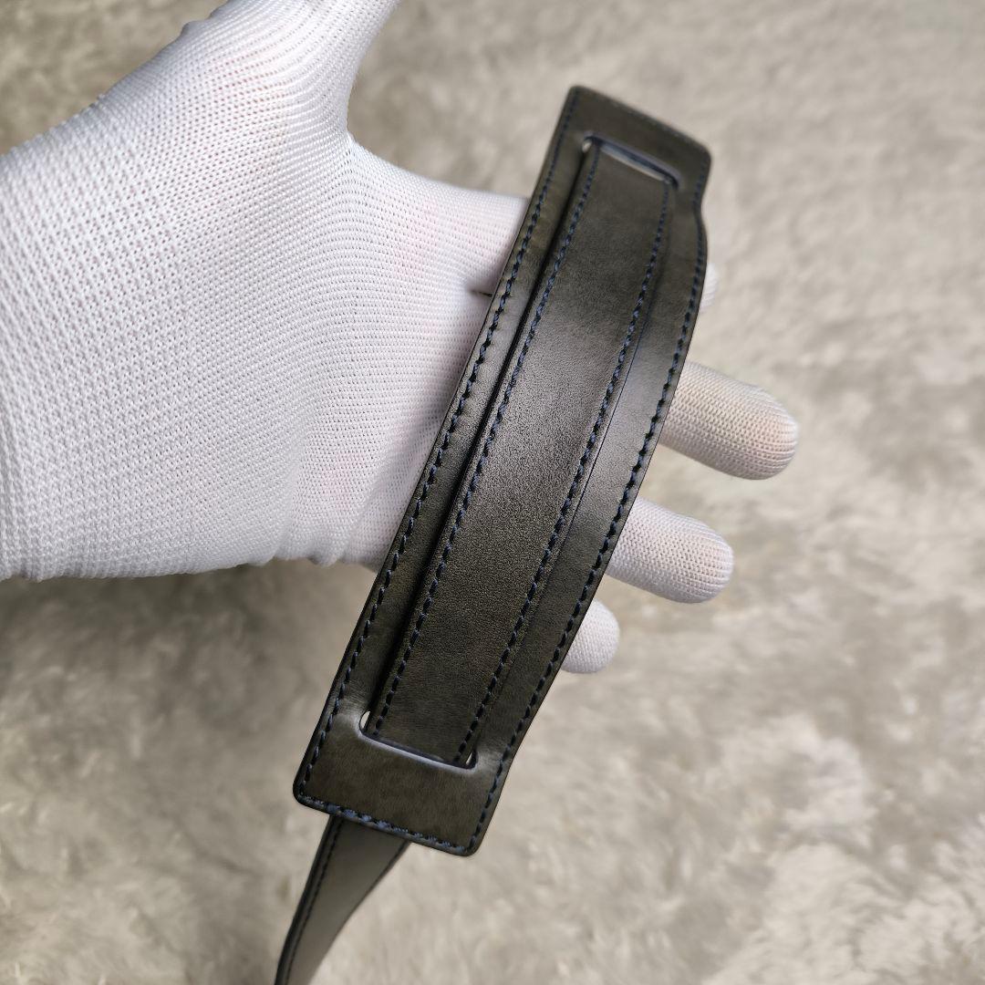 ​エルゴポック ショルダーバッグ ワキシングレザー 紺 本革 日本製 エイジング