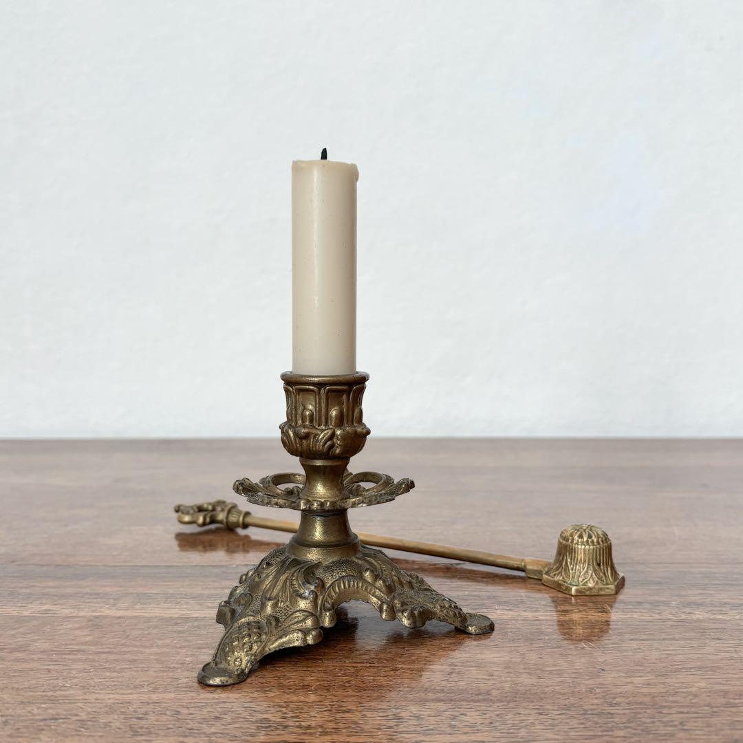 【ドイツ キャンドルスタンドとスナッファーセットT】ヴィンテージ