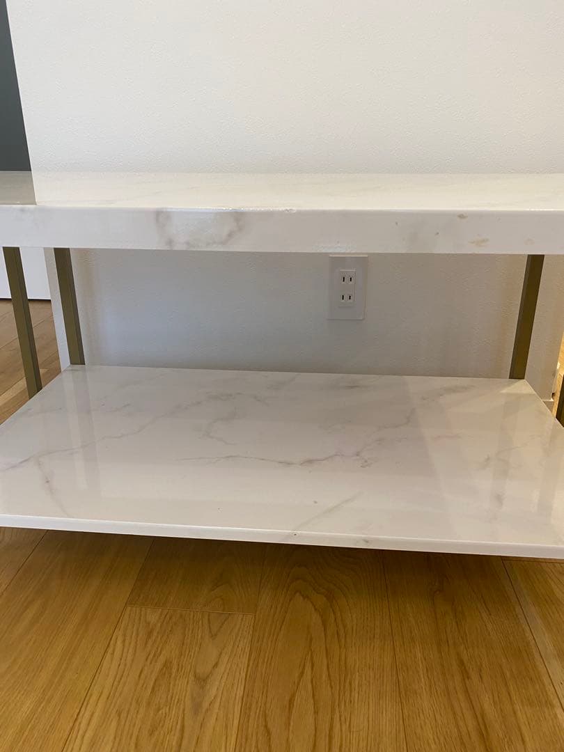 【輸入品】ホワイトマーブルセンターテーブル