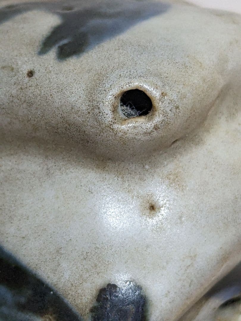 ⭐朝鮮陶磁 李朝中期 染付 桃形 水滴 文房四宝 コレクション骨董品アンティーク