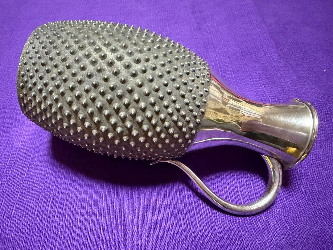 純銀　刻印　燗銚子　銚子　霰徳利　106g（ 花瓶一輪挿し酒器銀杯silver