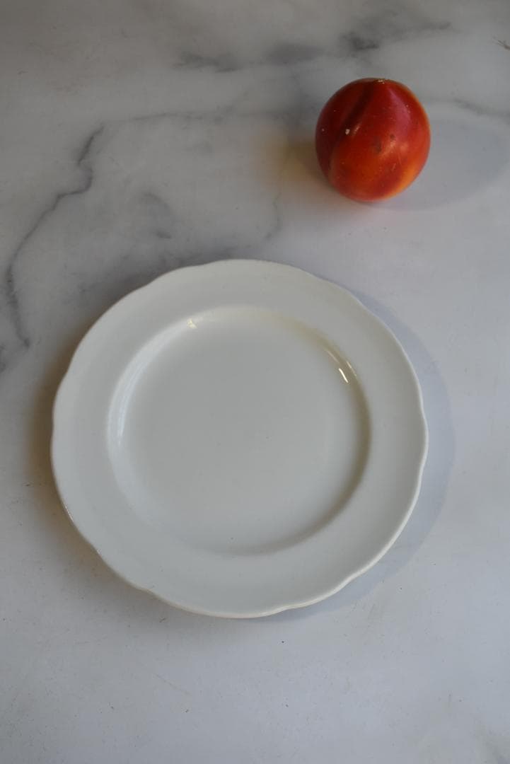 3枚組サルグミンヌ　 PYROBLAN　ビストロ白花リム皿