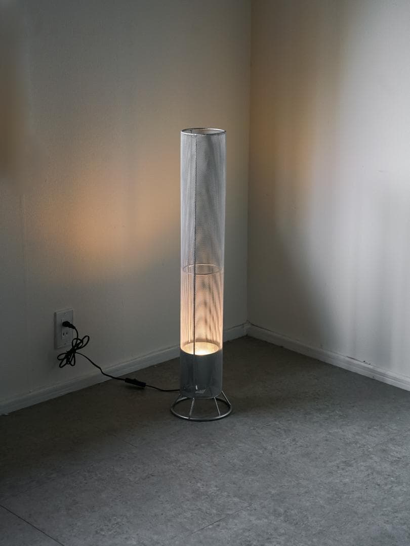 80-90's アイアンメッシュ フロアランプ 照明 ポストモダン