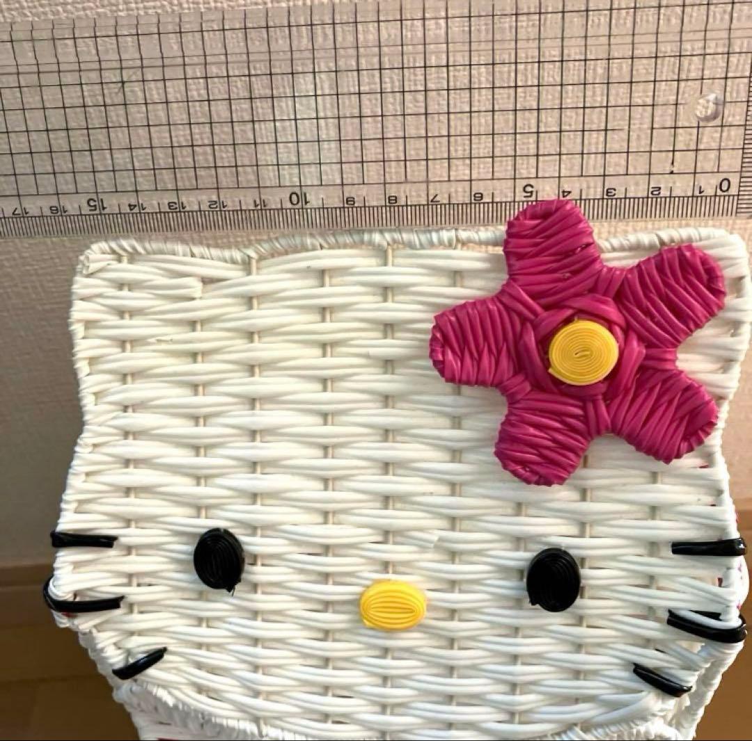 キティ 藤風カゴ 小物入れ 編みかご 激レア 当時物 平成レトロ レトロ