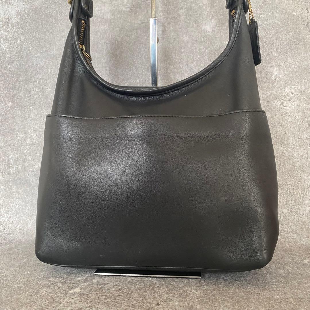 美品　オールドコーチ　ワンショルダーバッグ　オールレザー　金具　ブラック 黒