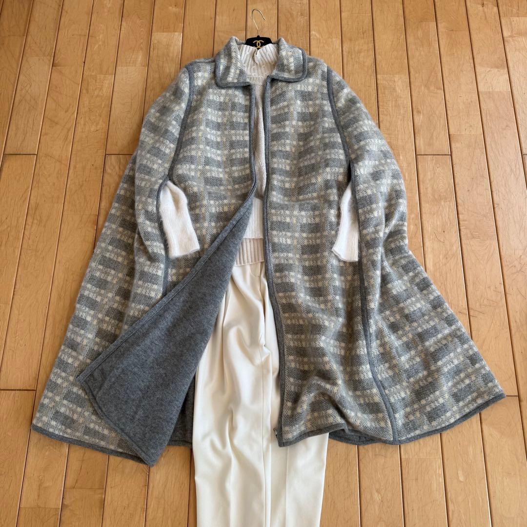 おまとめ☆イタリア製カシミヤ100 ニットケープ & ミンクヤーンジャケット