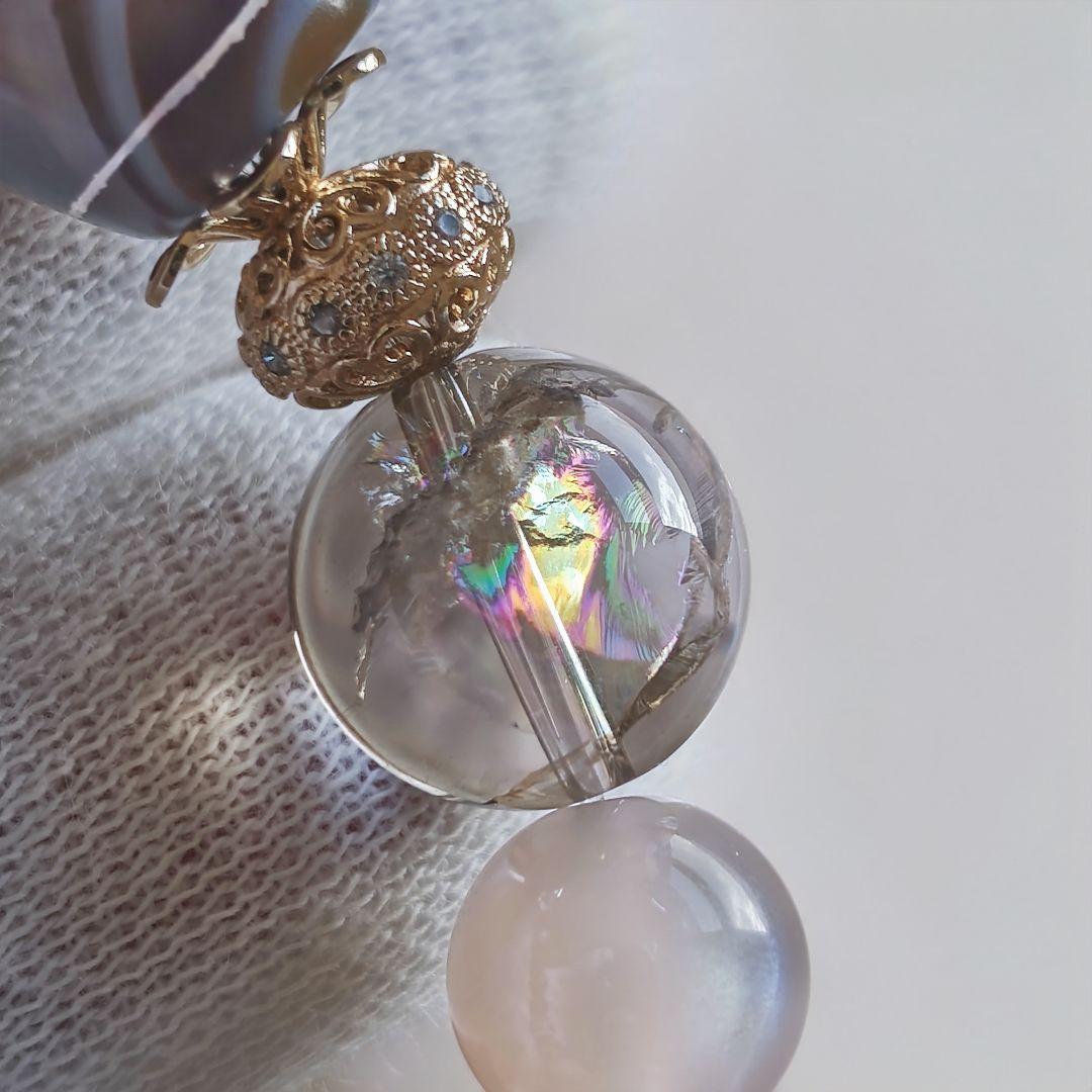 専用です♡銀線✩財神天珠、線天珠、レインボースモーキー、サンムーン、阿拉善瑪瑙