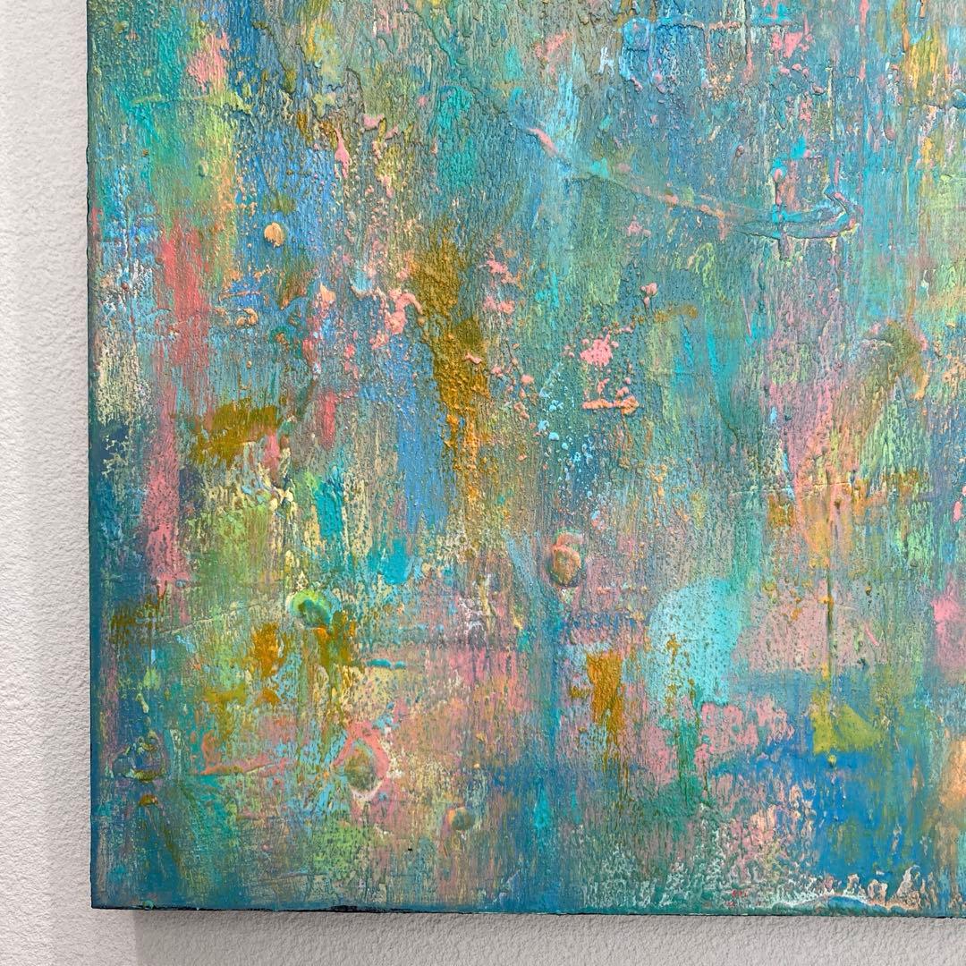 アクリル画 抽象画 アートパネル 北欧 原画 アート 絵画 インテリア グリーン