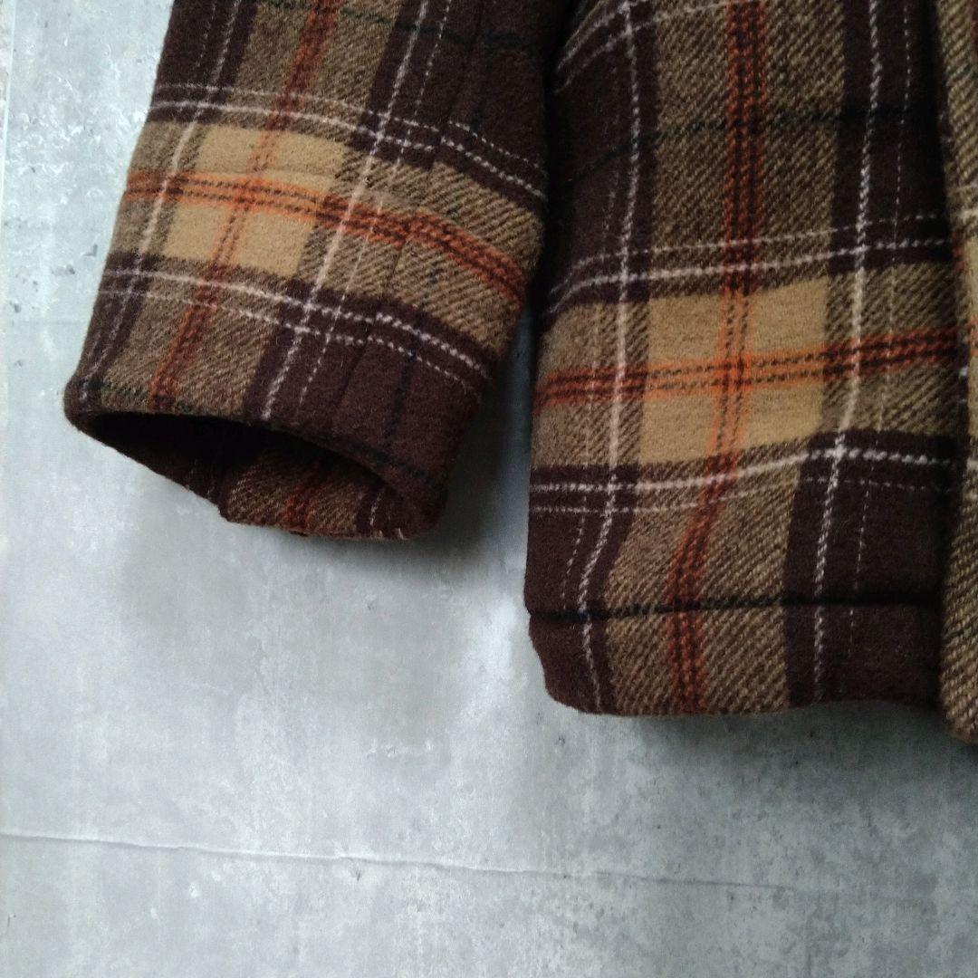 【未使用】WOOLRICH チェック柄 ウール ピーコート 90s 00s