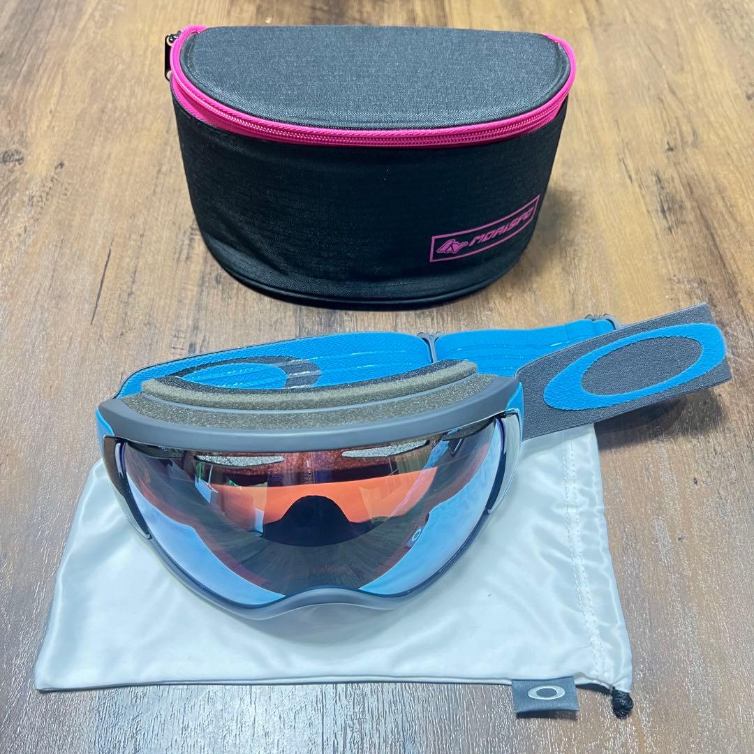 美品☆OAKLEY ゴーグル キャノピー アジアンフィット ゴーグルケース付き