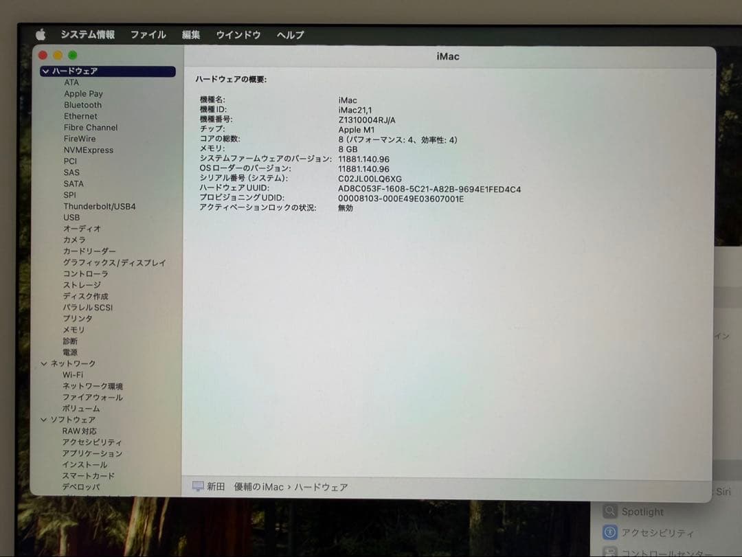 Apple iMac M1 256 GB ワイヤレスキーボード・マウス付き