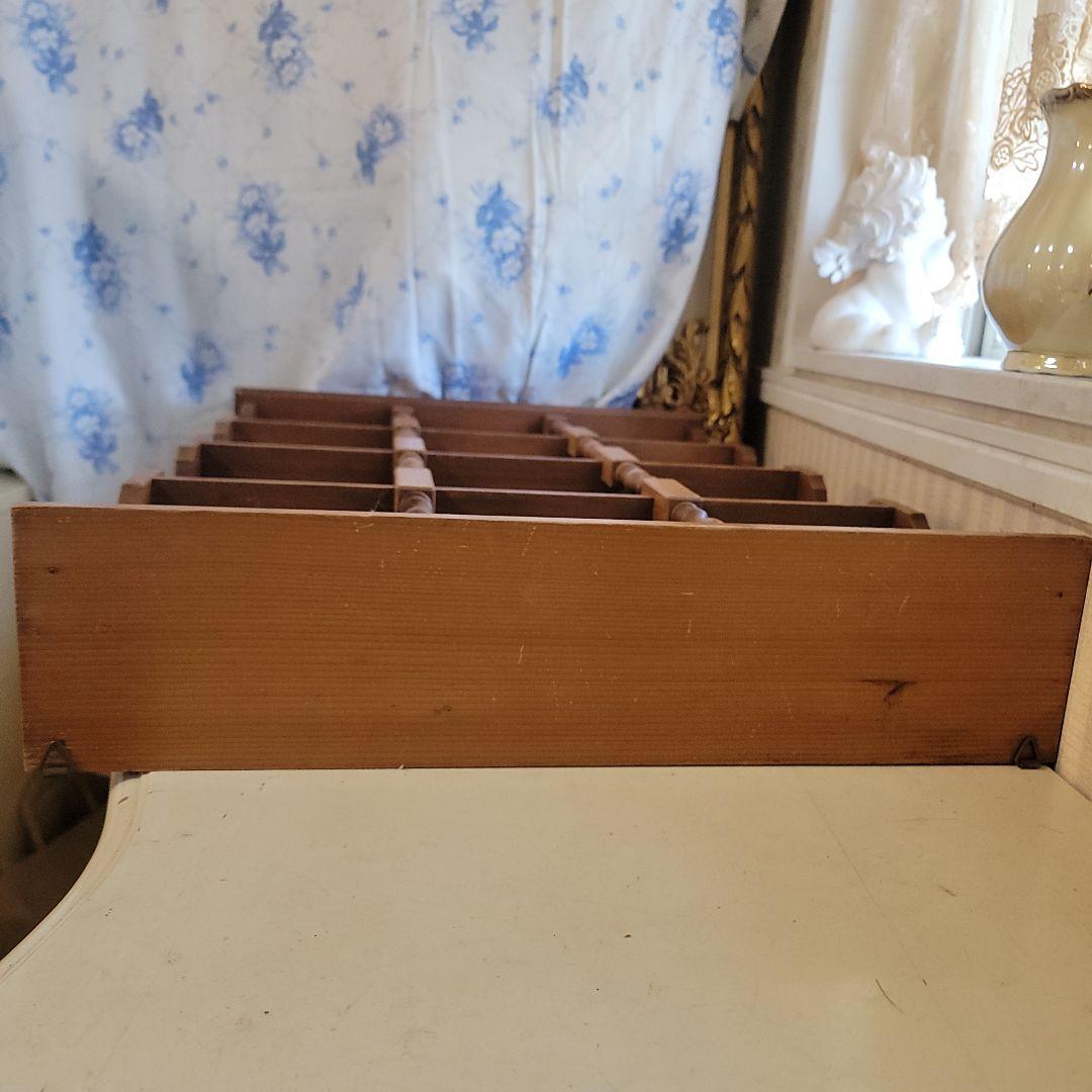 ナチュラルウッドの オープンシェルフ 　飾り棚　4段　アンティークレトロ