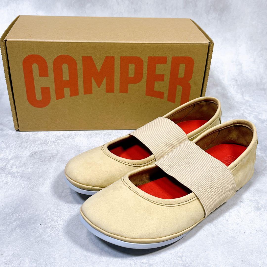 新品【カンペール】ライトニナ (36) フラットシューズ　ストラップ　ベージュ