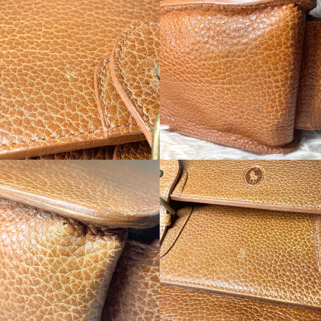 【美品✨】ラルフローレン　シボ革　2way ビジネスバッグ　メッセンジャーバッグ