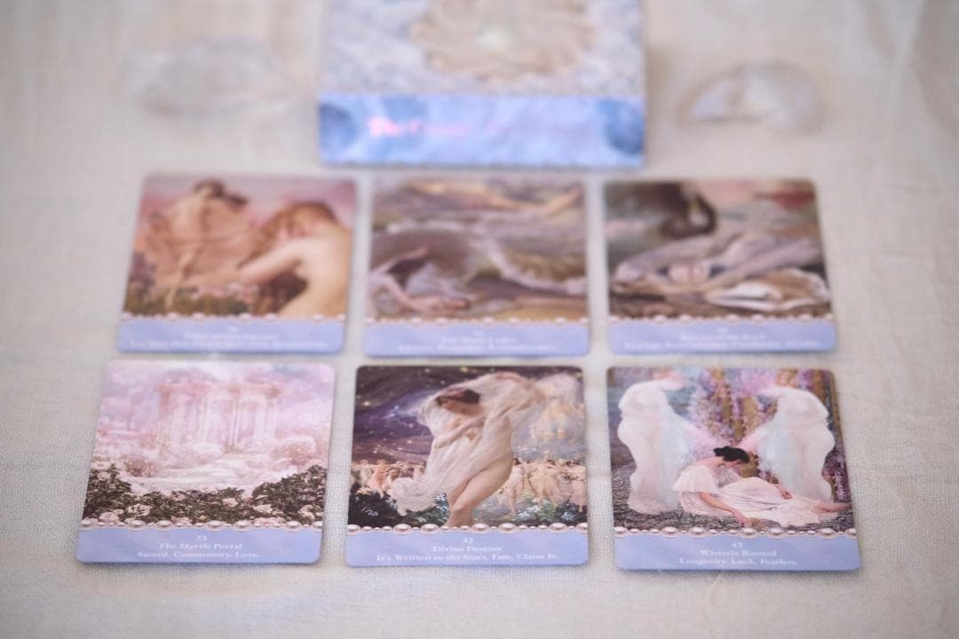【正規品オラクルカード】美麗アートワーク＆真珠✨女神アフロディーテの祝福のデッキ