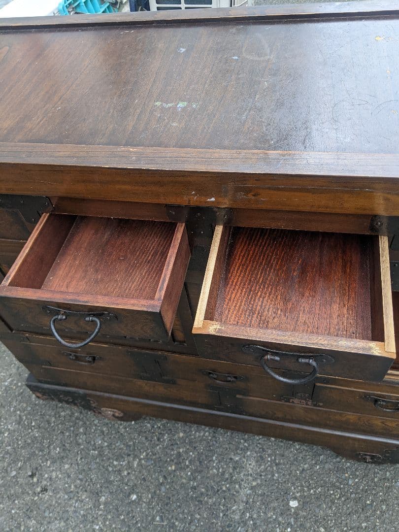 断捨離時代家具　時代箪笥　車箪笥 薬箪笥 和箪笥 アンティーク