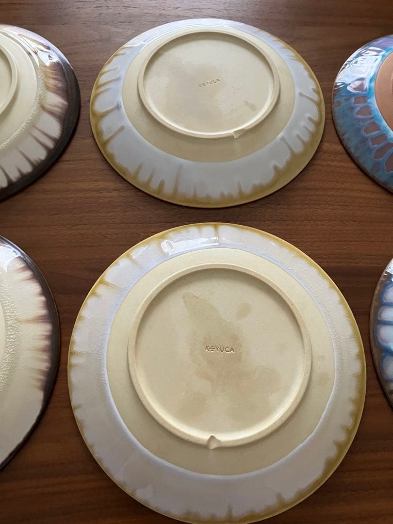 ケユカ　萩焼　彩雲プレート　20センチ　皿