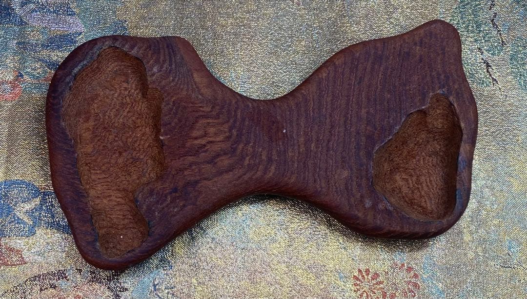 6584 老太湖石 銘 紫栞城 ウブ 刻印あり 台座2個あり 桐箱あり