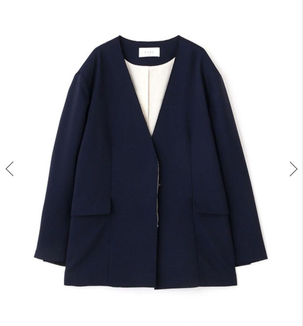 【タグ付き】ETRE TOKYO カットオフノーカラージャケット