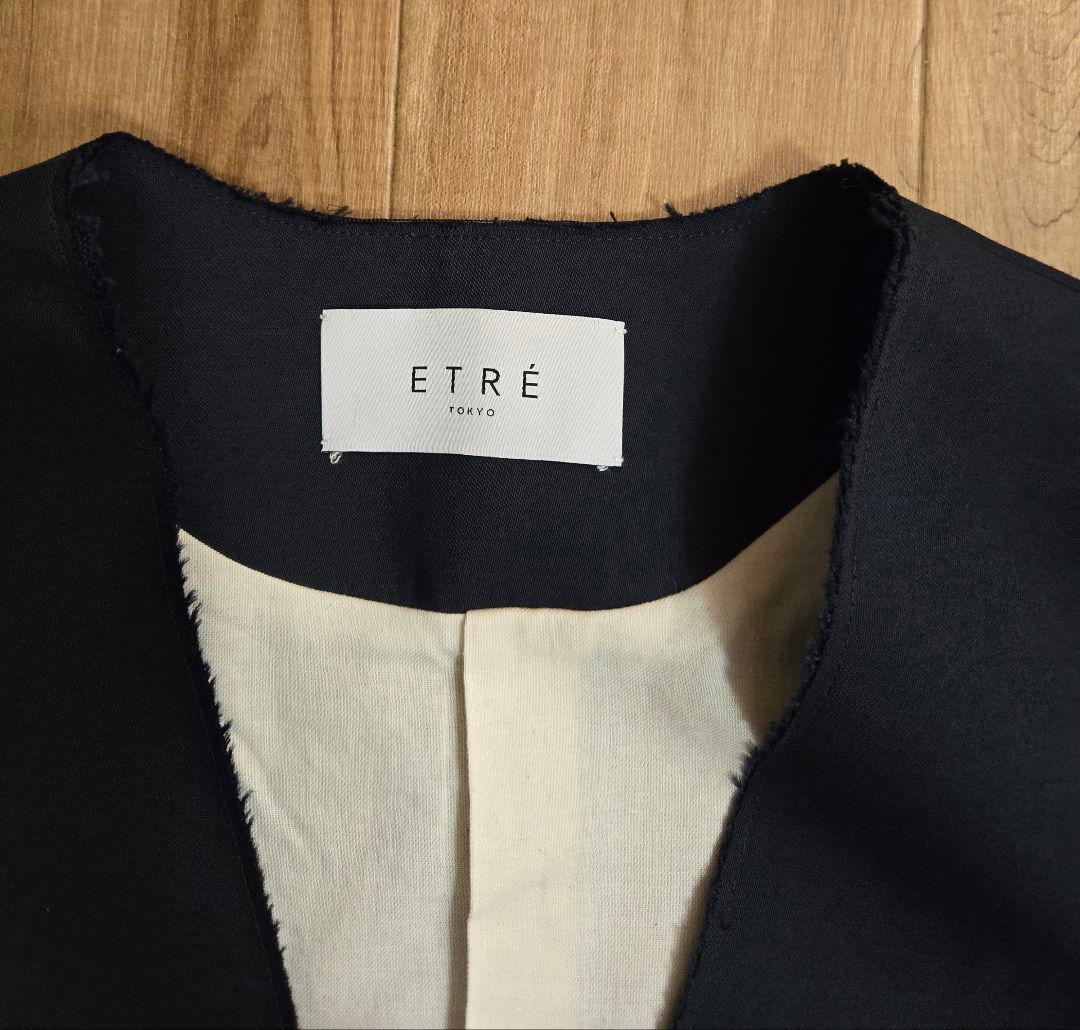 【タグ付き】ETRE TOKYO カットオフノーカラージャケット
