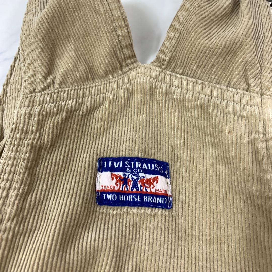 リーバイス オーバーオール コーデュロイ 綿 ベージュ M相当 C5099