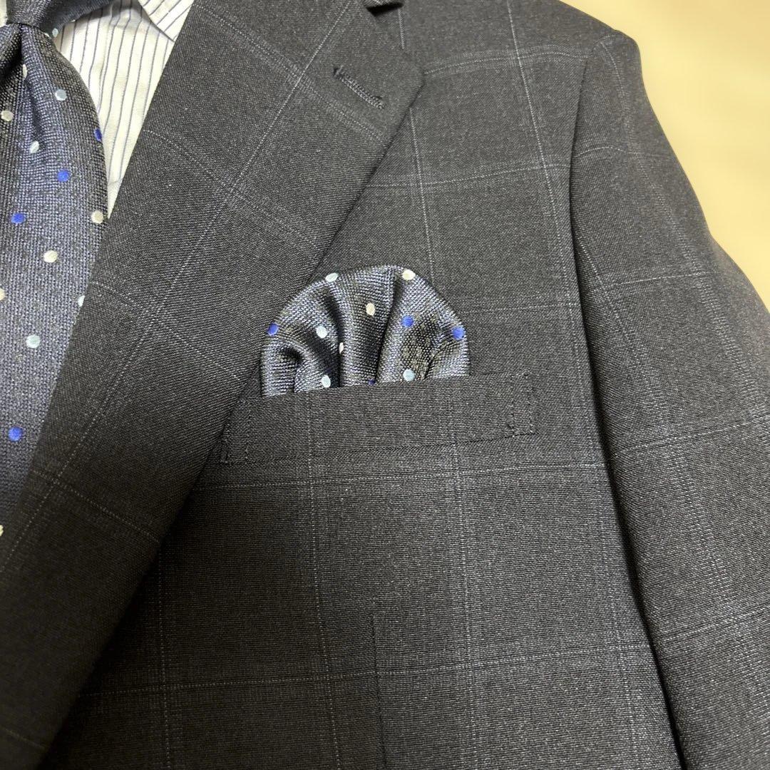 希少 170 人気 ネイビー チェック柄　ワンダーファクトリー 卒服