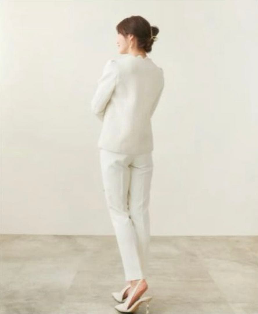 ◆美品◆ Liala×PG スカラップ バラエティボタン ジャケット　アイボリー